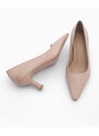 Marjin Women's Pointed Toe Classic Heeled Shoes Vadin Beige
