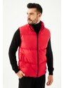 River Club Men's Lined Water And Windproof Red Inflatable Vest.