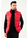 River Club Men's Lined Water And Windproof Red Inflatable Vest.