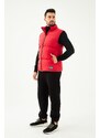 River Club Men's Lined Water And Windproof Red Inflatable Vest.