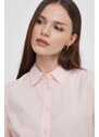 Bavlněná košile Tommy Hilfiger růžová barva, regular, s klasickým límcem