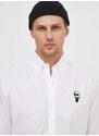 Košile Karl Lagerfeld pánská, bílá barva, regular, s límečkem button-down