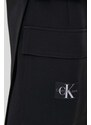 Kraťasy Calvin Klein Jeans dámské, černá barva, hladké, high waist, J20J223461