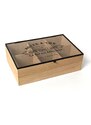 Dřevěná krabička na čaj s šesti přihrádkami - THE PARIS II.