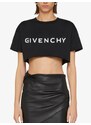 GIVENCHY Logo Black crop tričko