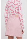 Džínová sukně Pepe Jeans růžová barva, mini, pouzdrová