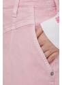 Džínová sukně Pepe Jeans růžová barva, mini, pouzdrová