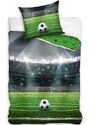 BedTex Bavlněné ložní povlečení pro fotbalisty - motiv Fotbalové hřiště - 100% bavlna Renforcé - 70 x 90 cm + 140 x 200 cm