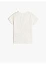 Koton Short Sleeve T-Shirt Floral Print Crew Neck Cotton