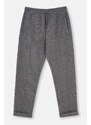 Dagi Anthracite Melange Ribbed Detail Sweatpants