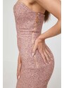 Šaty Elisabetta Franchi růžová barva, mini, AB58342E2