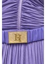 Šaty Elisabetta Franchi fialová barva, maxi, AB61642E2