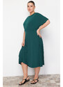 Trendyol Curve Emerald Green Midi Knitted Dress