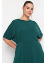 Trendyol Curve Emerald Green Midi Knitted Dress