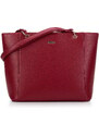 Dámská kabelka ekologické kůže s ozdobnými kolečky Wittchen, červená, ekologická kůže