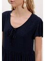 Bigdart 2352 Short V Neck Dress - E. Navy Blue