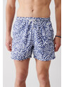 Avva Gray Quick Dry Geometric Printed Standard Size Special Boxed Comfort Fit Swimsuit Sea Shorts