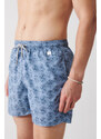 Avva Men's Gray Quick Dry Small Octopus Printed Standard Size Swimwear with Special Box, Marine Shorts