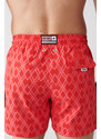 Avva Red Quick Dry Geometric Printed Standard Size Special Boxed Comfort Fit Swimsuit Sea Shorts