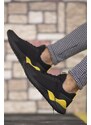 Riccon Black Yellow Unisex Sneakers 00122044