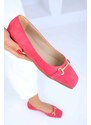 Soho Women's Fuchsia Suede Flats 19001