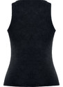 Trendyol Black Antiqued/Faded Effect Cotton Halter Neck Fitted/Sticky Knit Undershirt