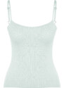 Trendyol Mint Ribbed Knitted Basic Knitwear Blouse