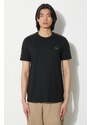 Bavlněné tričko Fred Perry Contrast Tape Ringer T-Shirt černá barva, s aplikací, M4613.U78