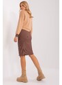 MladaModa 2-dílná souprava svetru a šatů model 67923 barva camel