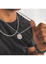 Manoki Pánský korálkový náhrdelník Enrico - 6 mm šedý labradorit