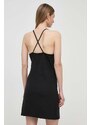 Bavlněné šaty Liu Jo černá barva, mini, oversize