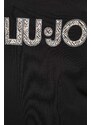 Bavlněné šaty Liu Jo černá barva, mini, oversize