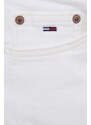 Džínová sukně Tommy Jeans bílá barva, mini, pouzdrová
