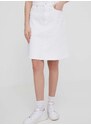 Džínová sukně Tommy Hilfiger bílá barva, mini