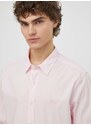 Košile Levi's pánská, růžová barva, slim, s klasickým límcem