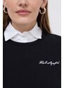 Mikina s košilí Karl Lagerfeld černá barva