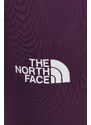Sportovní legíny The North Face dámské, fialová barva, s potiskem, NF0A87K1W4E1
