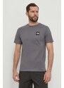 Bavlněné tričko The North Face šedá barva, s potiskem, NF0A87ED0UZ1