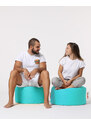 Atelier del Sofa Zahradní taburet Round Pouf - Turquoise, Tyrkysová