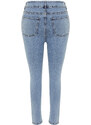 Trendyol Curve Light Blue Tassel Detailed Elastic Skinny Jeans