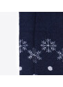 Pánské ponožky se sněhovými vločkami Wittchen, tmavě modro-bílá, bavlna