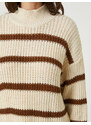 Koton Oversize Knit Sweater Half Turtleneck