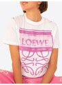 LOEWE Logo Pink White tričko