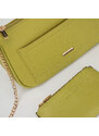 Dámská kabelka z ekologické kůže s otevřenou kapsou a pouzdrem Wittchen, limetka, ekologická kůže