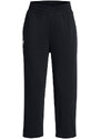 Under Armour Rival Terry Wide Leg Crop Pants | Black/White