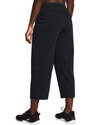 Under Armour Rival Terry Wide Leg Crop Pants | Black/White