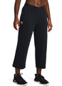 Under Armour Rival Terry Wide Leg Crop Pants | Black/White