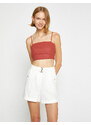 Koton Athlete Crop Thin Straps Linen Blend