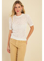 Cool & Sexy Women's White Transparent Knitwear Blouse