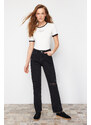 Trendyol Black Ripped High Waist Mom Jeans